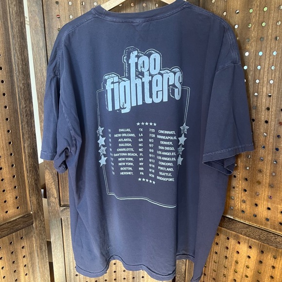 Foo Fighters Everything or Nothing At All 2024 Tour Shirt 2XL Official Blue - Picture 3 of 7